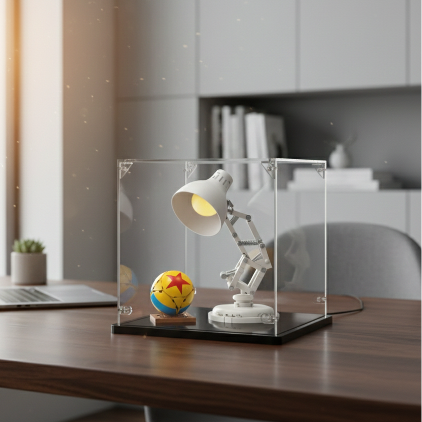 Acrylic display case for Lego® set Disney Pixar Luxo Jr. (21357)