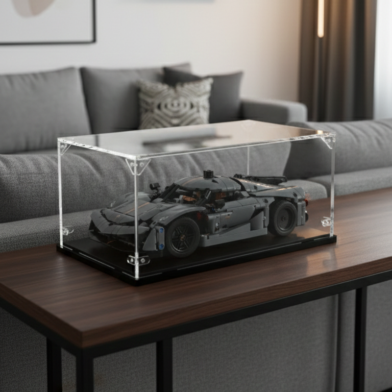Acrylic display case for Lego® set Koenigsegg Jesko Absolut Grey Hypercar (42173)