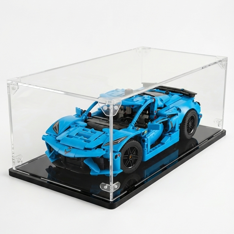 Acrylic display case for Lego® set Chevrolet Corvette Stingray Blue (42217)